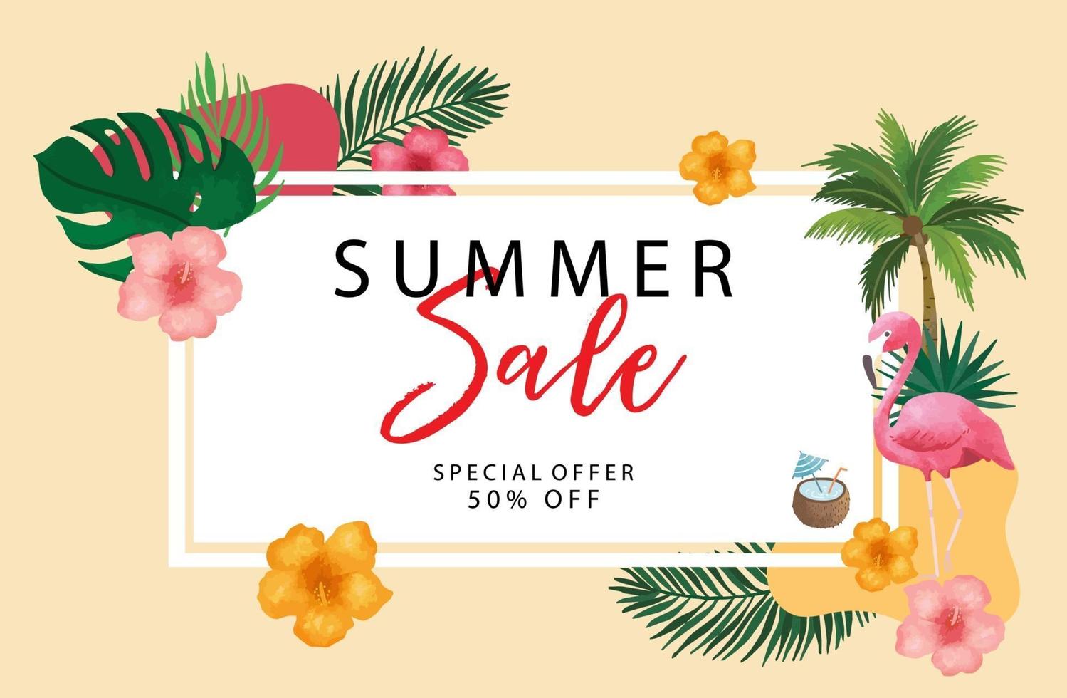 Collection of summer sale background vector