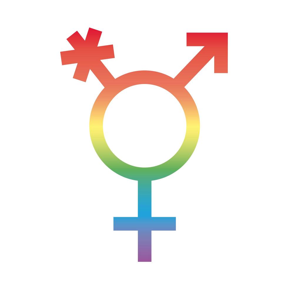 gender symbol of sexual orientation gradient style icon vector