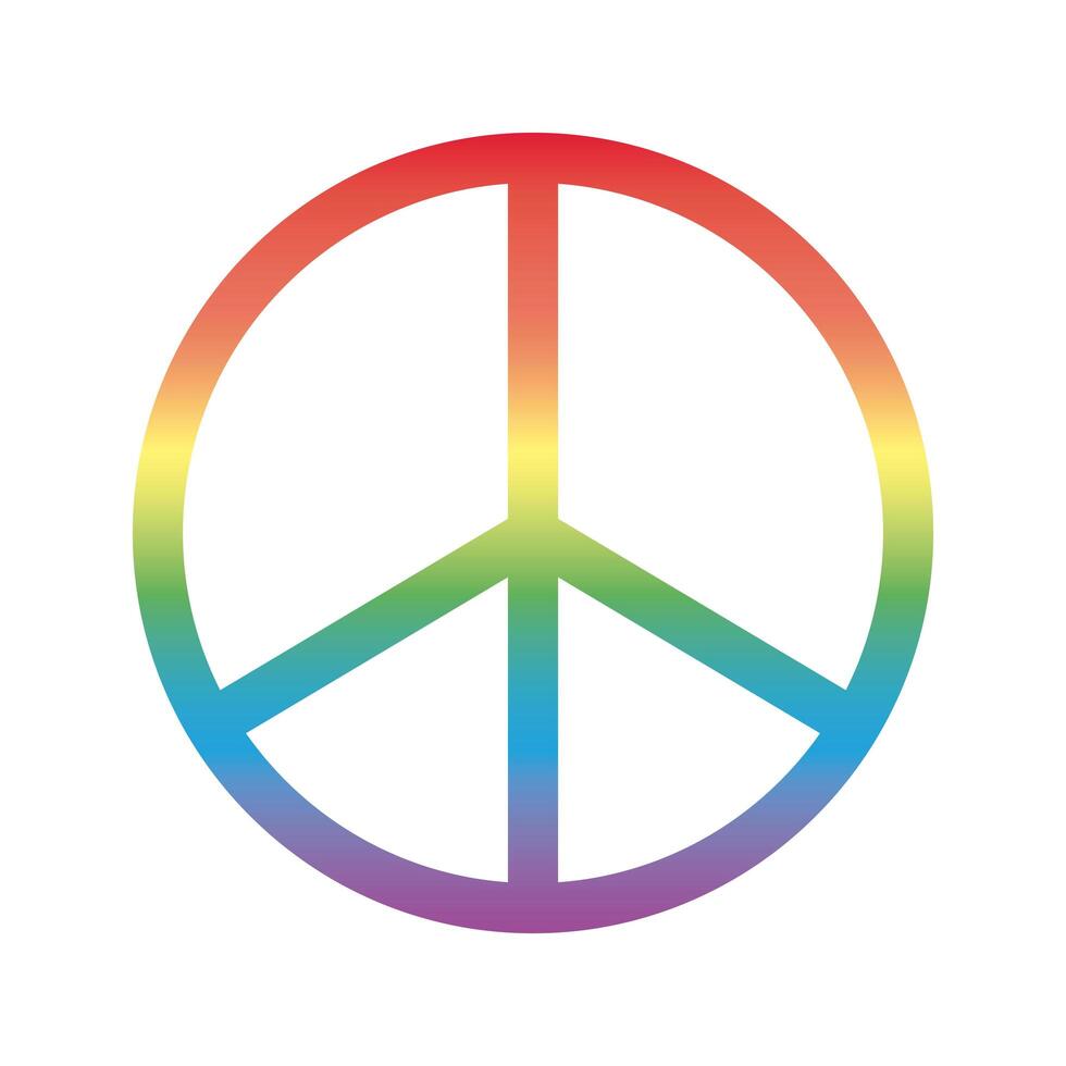 peace symbol gradient style icon vector
