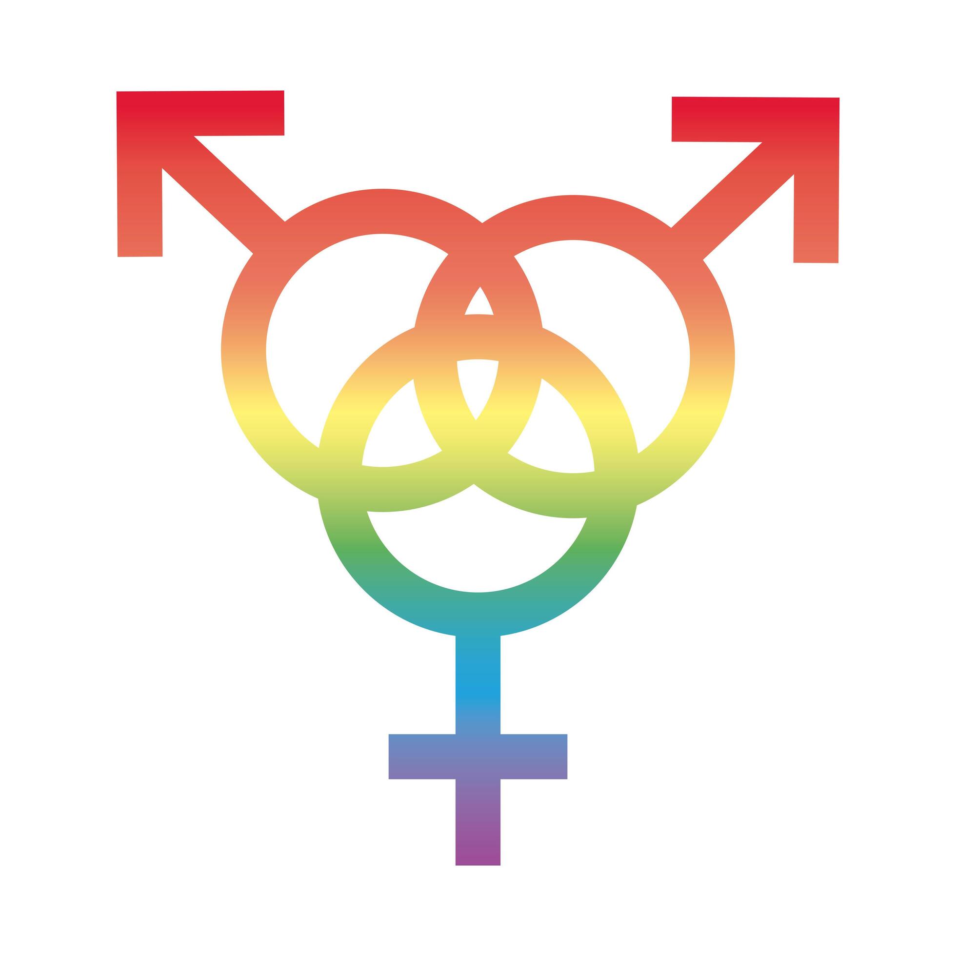 Bisexual Man Gender Symbol Of Sexual Orientation Gradient Style Icon 