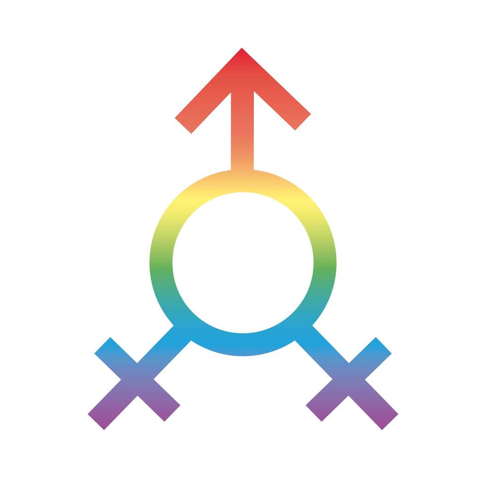 bisexual woman gender symbol of sexual orientation gradient style icon vector