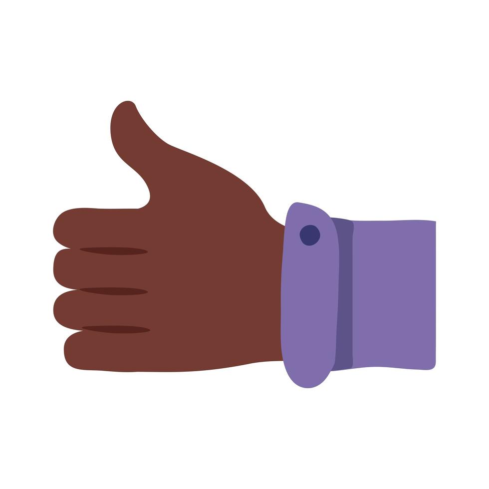 black hand like flat style icon vector