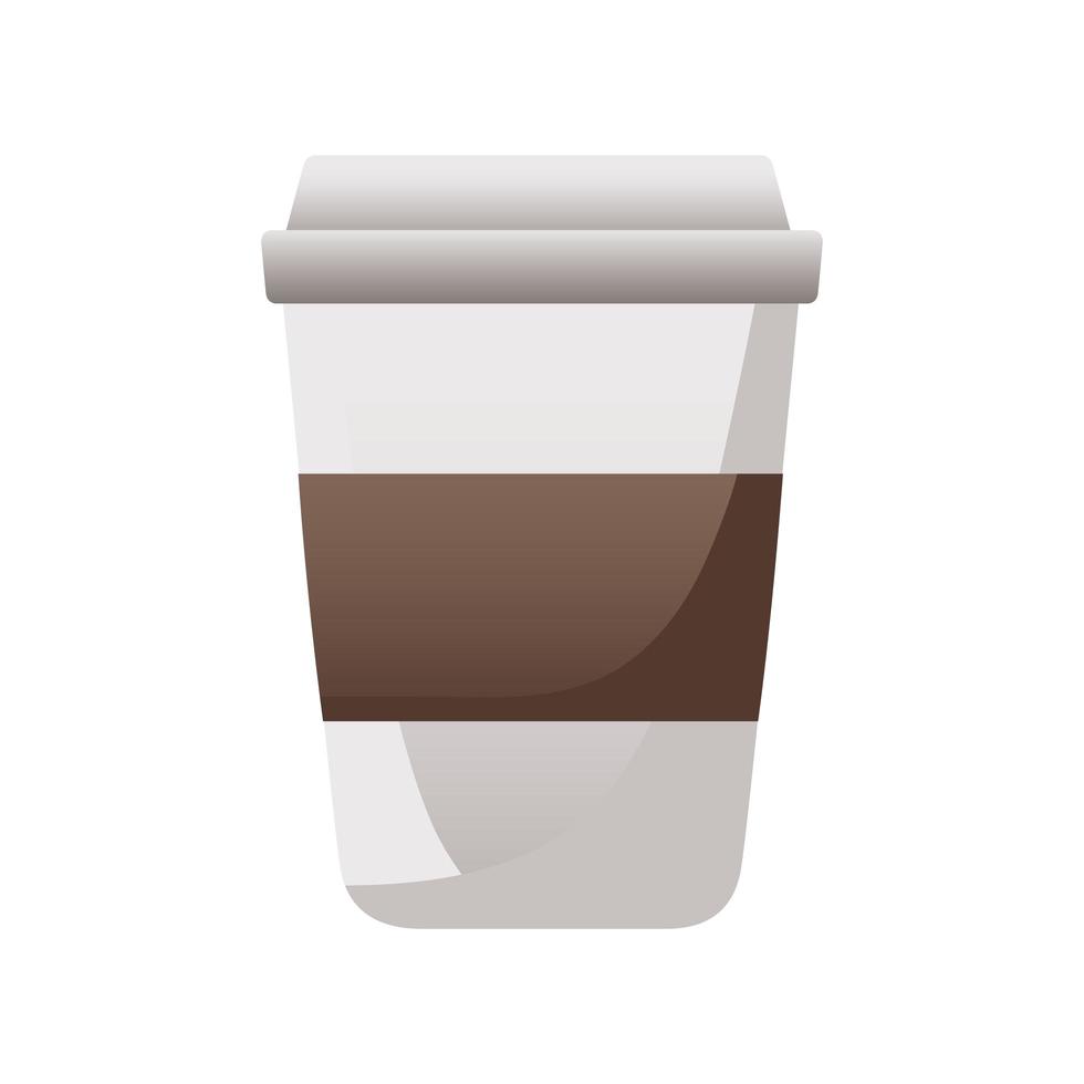 coffee drink in plastic cup icon vector