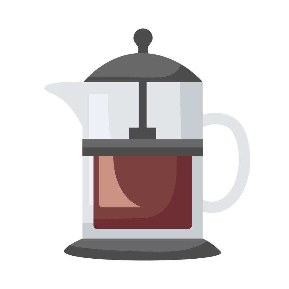 coffee pot flat style icon vector