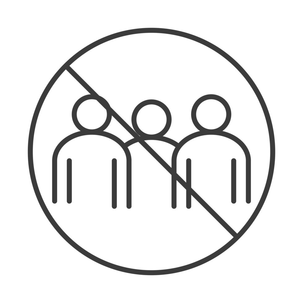 covid 19 coronavirus social distancing prevention maintain a safe distance from others outbreak spreading vector line style icon