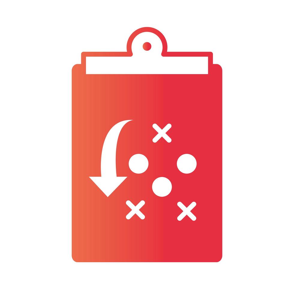 basketball game strategy board equipment recreation sport gradient style icon vector