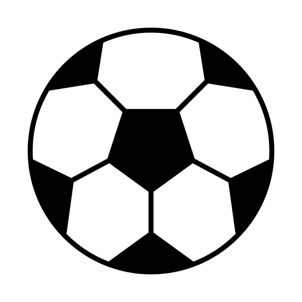 soccer game ball equipment league recreational sports tournament silhouette style icon vector