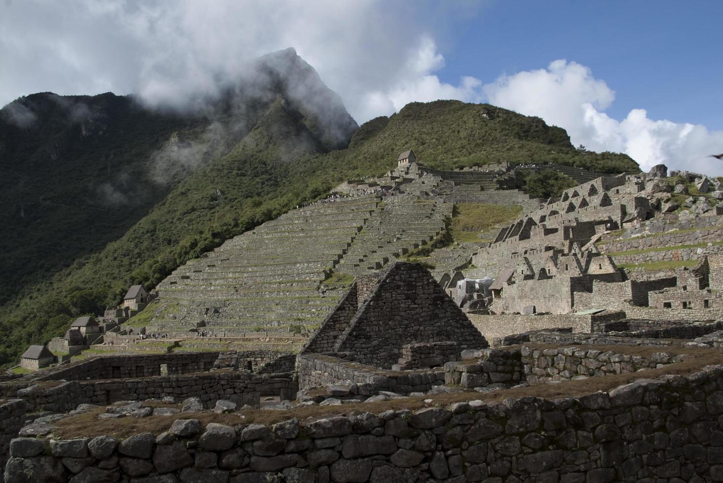 machu picchu un santuario histórico peruano en 1981 y un sitio del patrimonio mundial de la unesco en 1983 foto