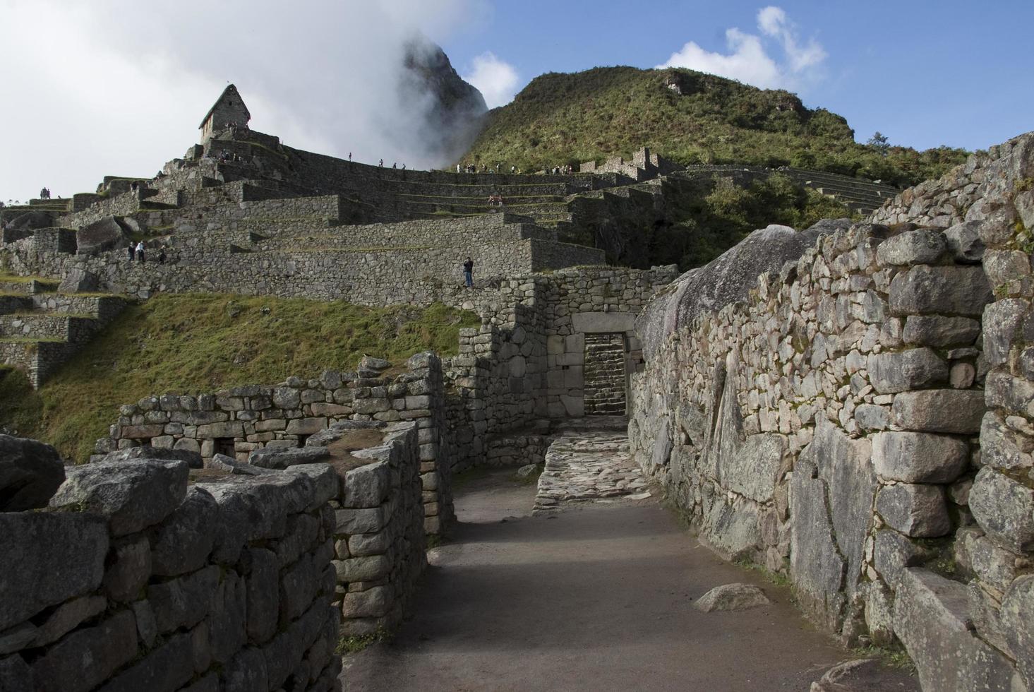 machu picchu un santuario histórico peruano en 1981 y un sitio del patrimonio mundial de la unesco en 1983 foto