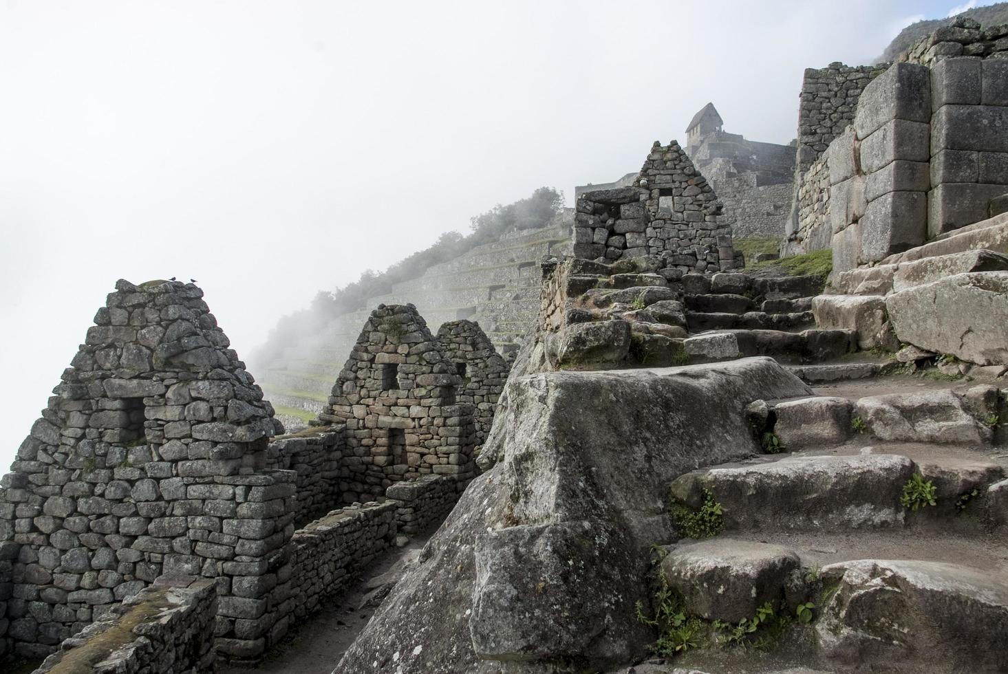 machu picchu un santuario histórico peruano en 1981 y un sitio del patrimonio mundial de la unesco en 1983 foto