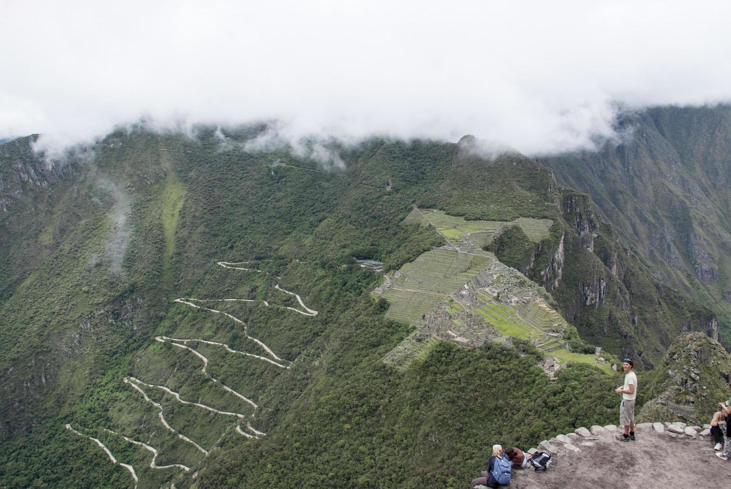 machu picchu un santuario histórico peruano en 1981 y un sitio del patrimonio mundial de la unesco en 1983 foto