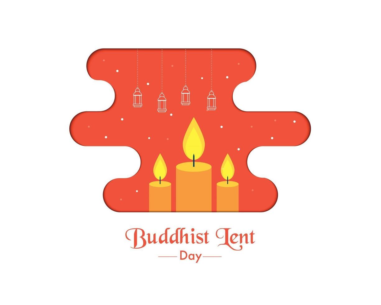 Buddhist Lent Day Geometric Illustration vector