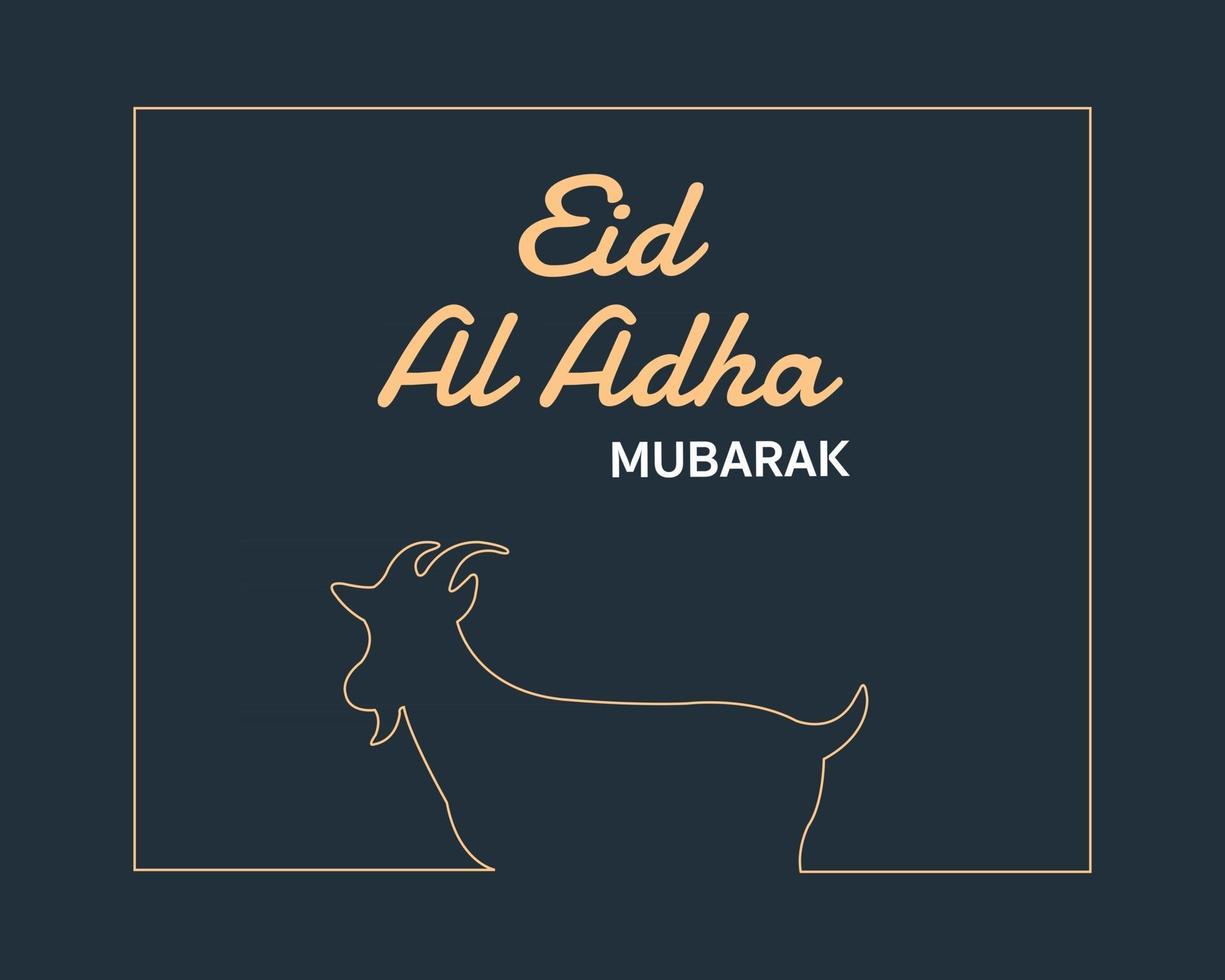Eid Al Adha Line Frame Vector
