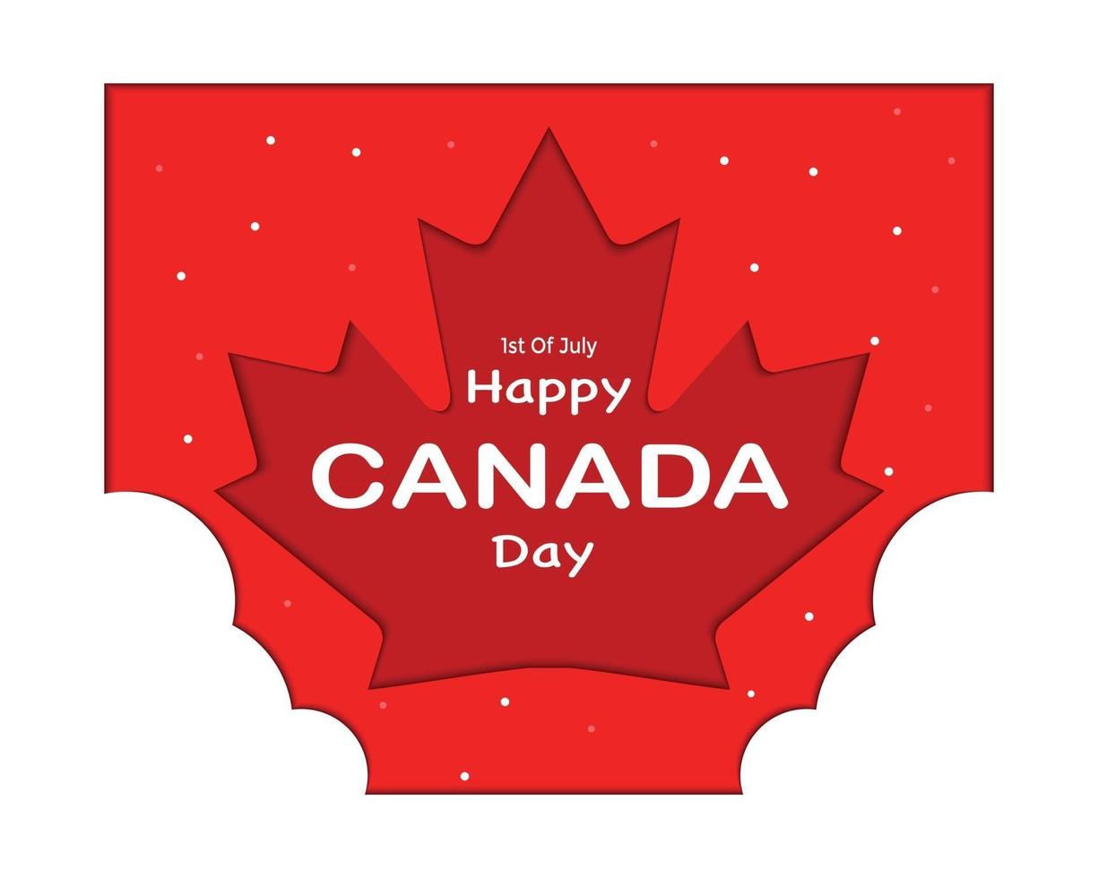 Happy Canada Day Papercut Style vector