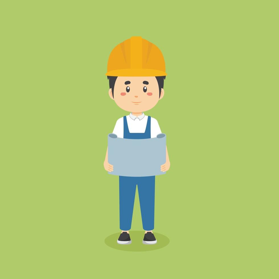 Construction Workers Reading the Map vector