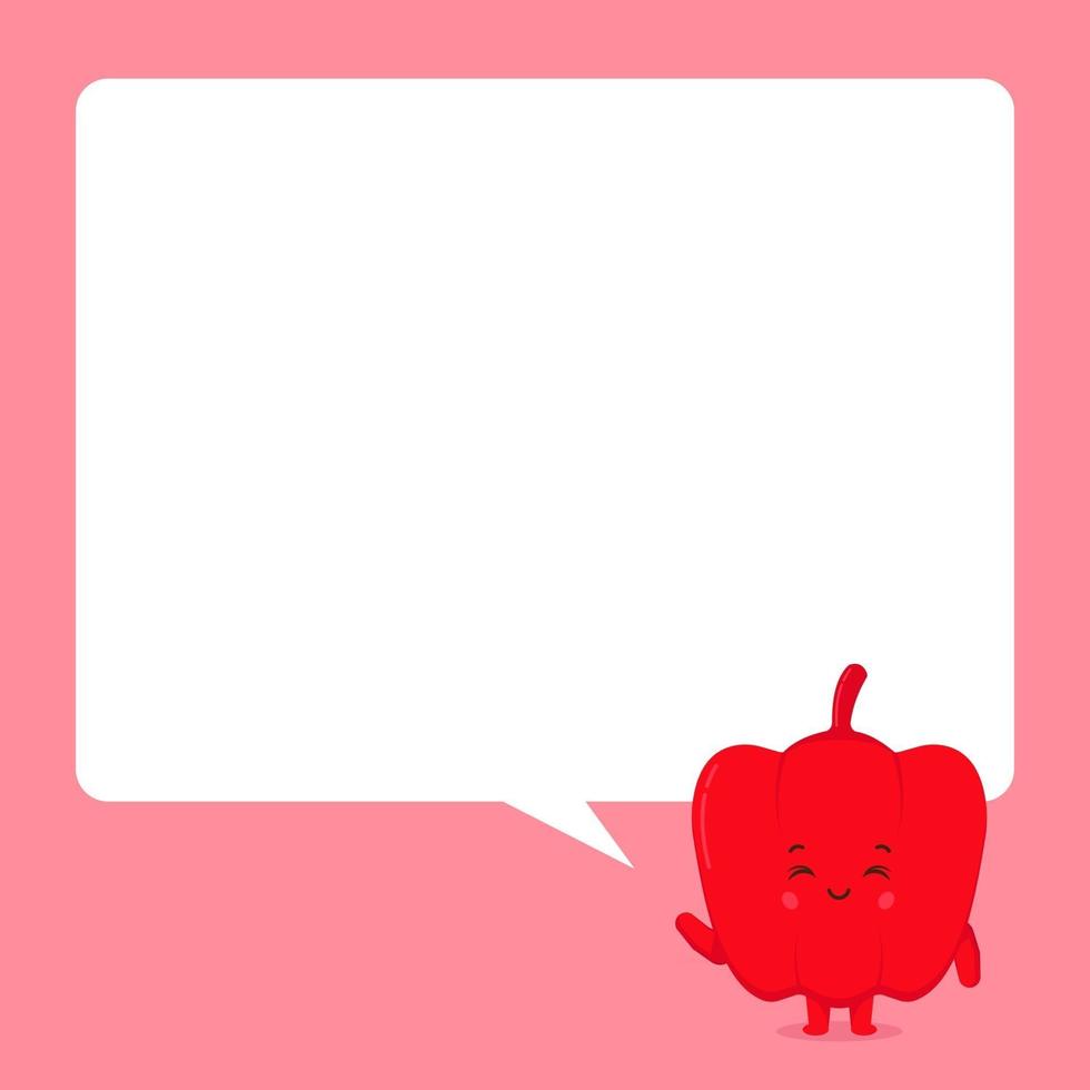 Cute Red Peppers with Speech Bubbles vector
