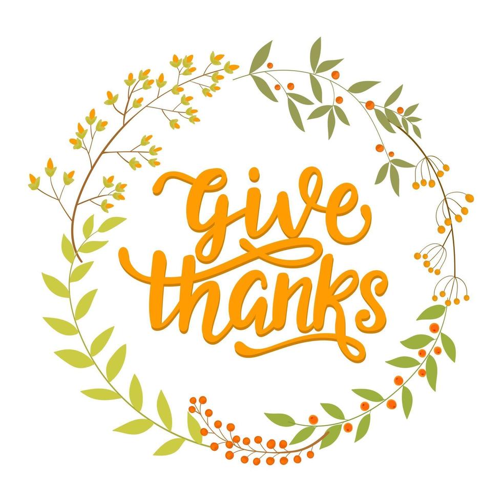 Thanksgiving Wreath  garland circle of autumn vector