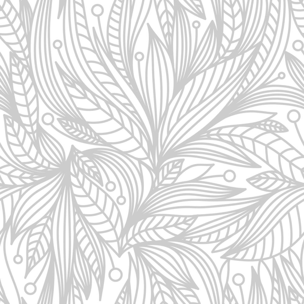 WHITE BACKGROUND WITH GRAY PLANT ELEMENTS vector
