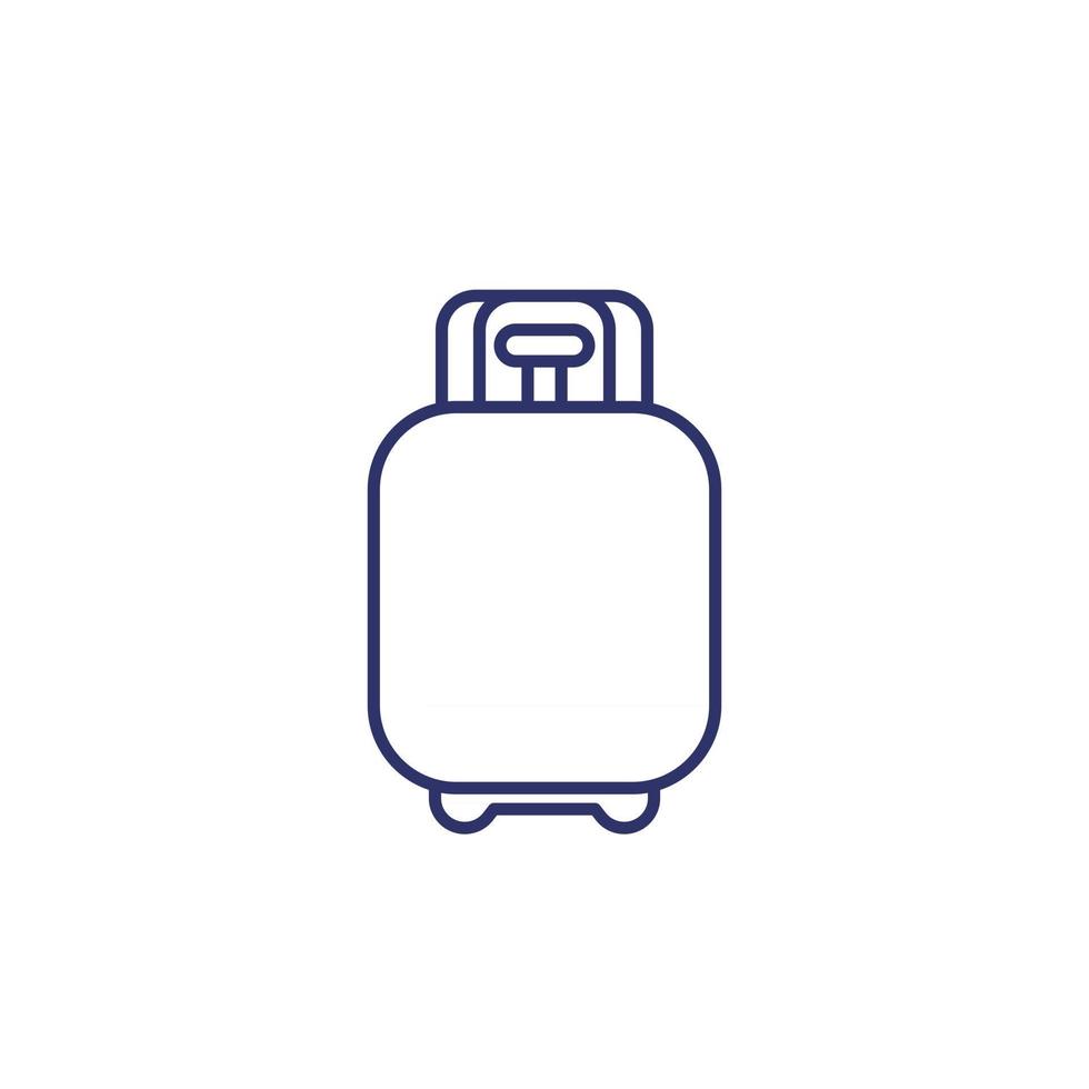 propane gas tank line icon on white vector