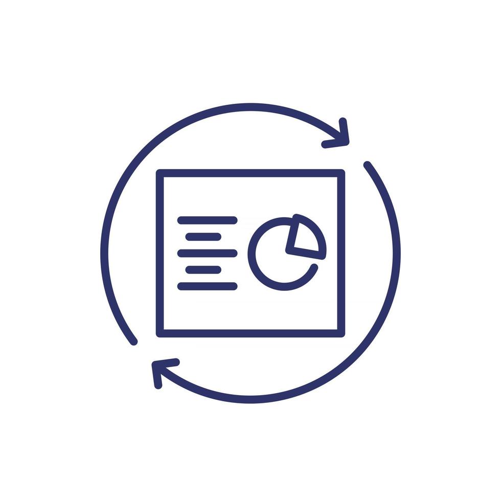 update report line icon on white vector