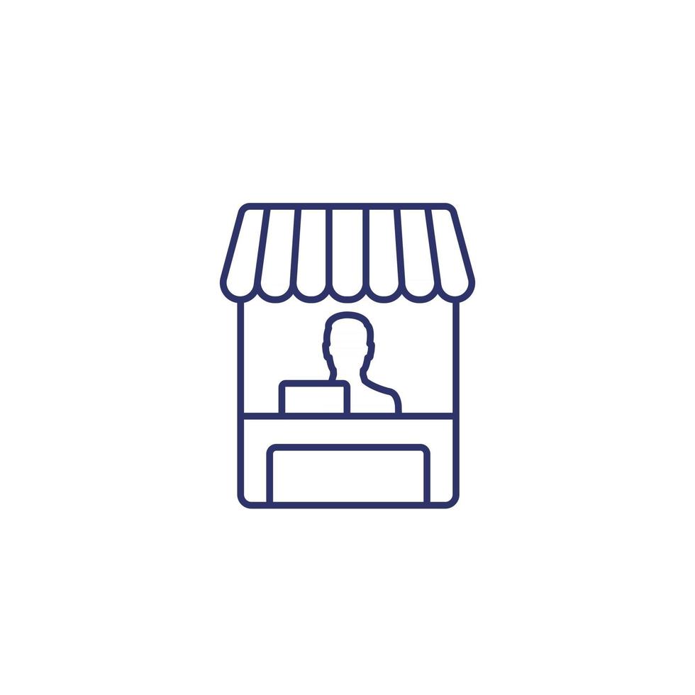 vendor line icon on white vector