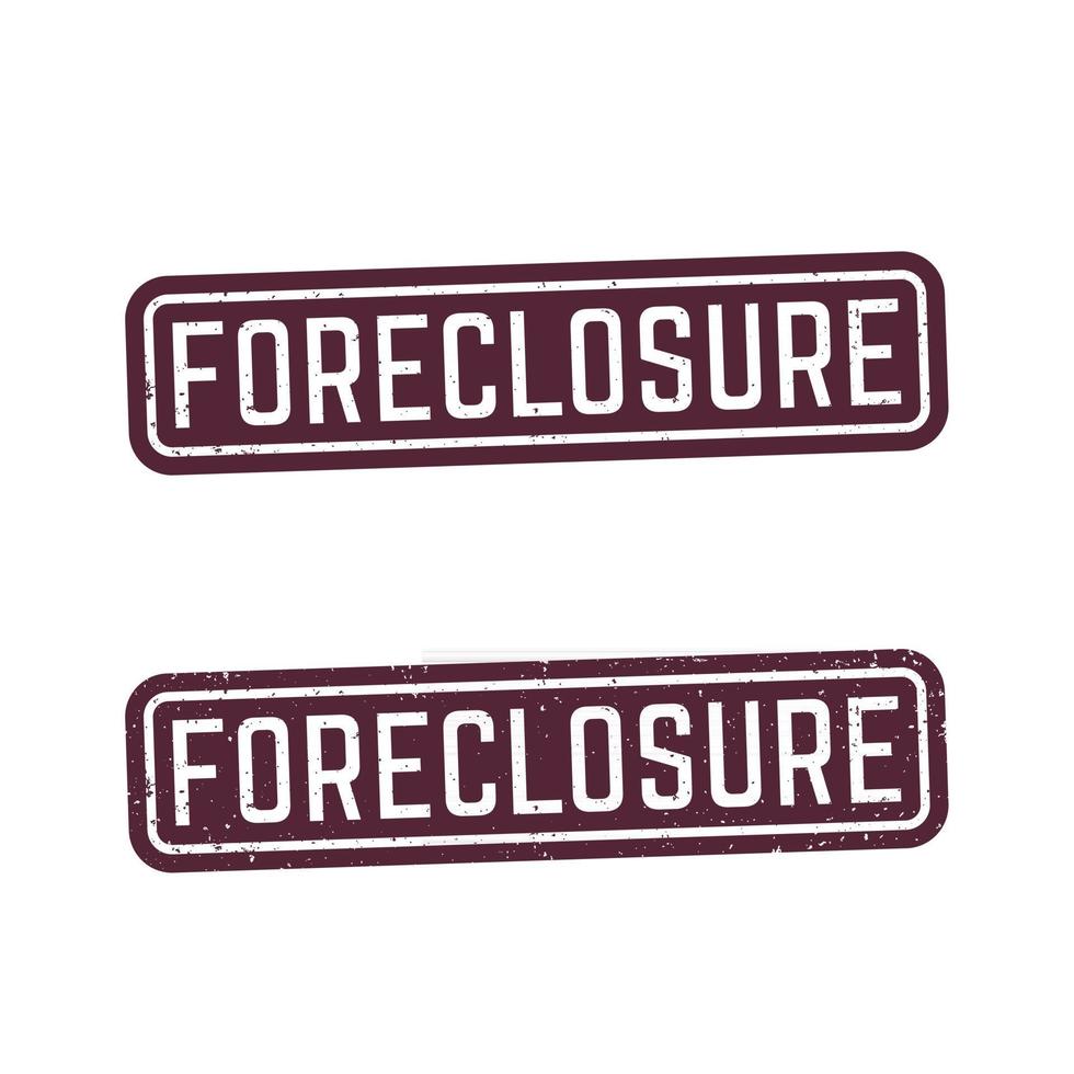 foreclosure signs or stamps on white vector