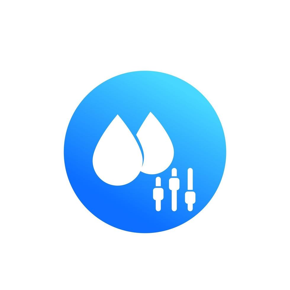 humidity control round icon on white vector