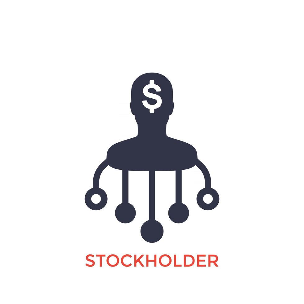 accionista financiero o inversor icono de vector
