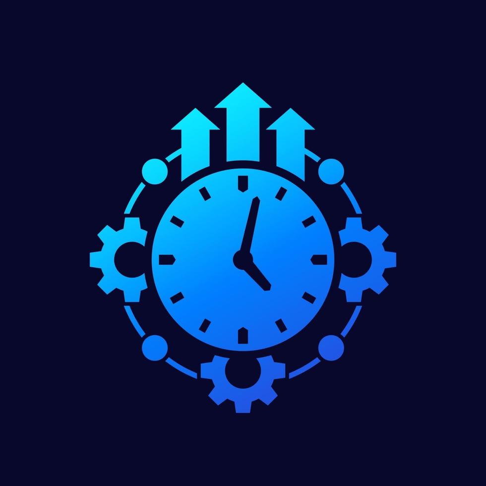 efficiency growth and optimization icon vector