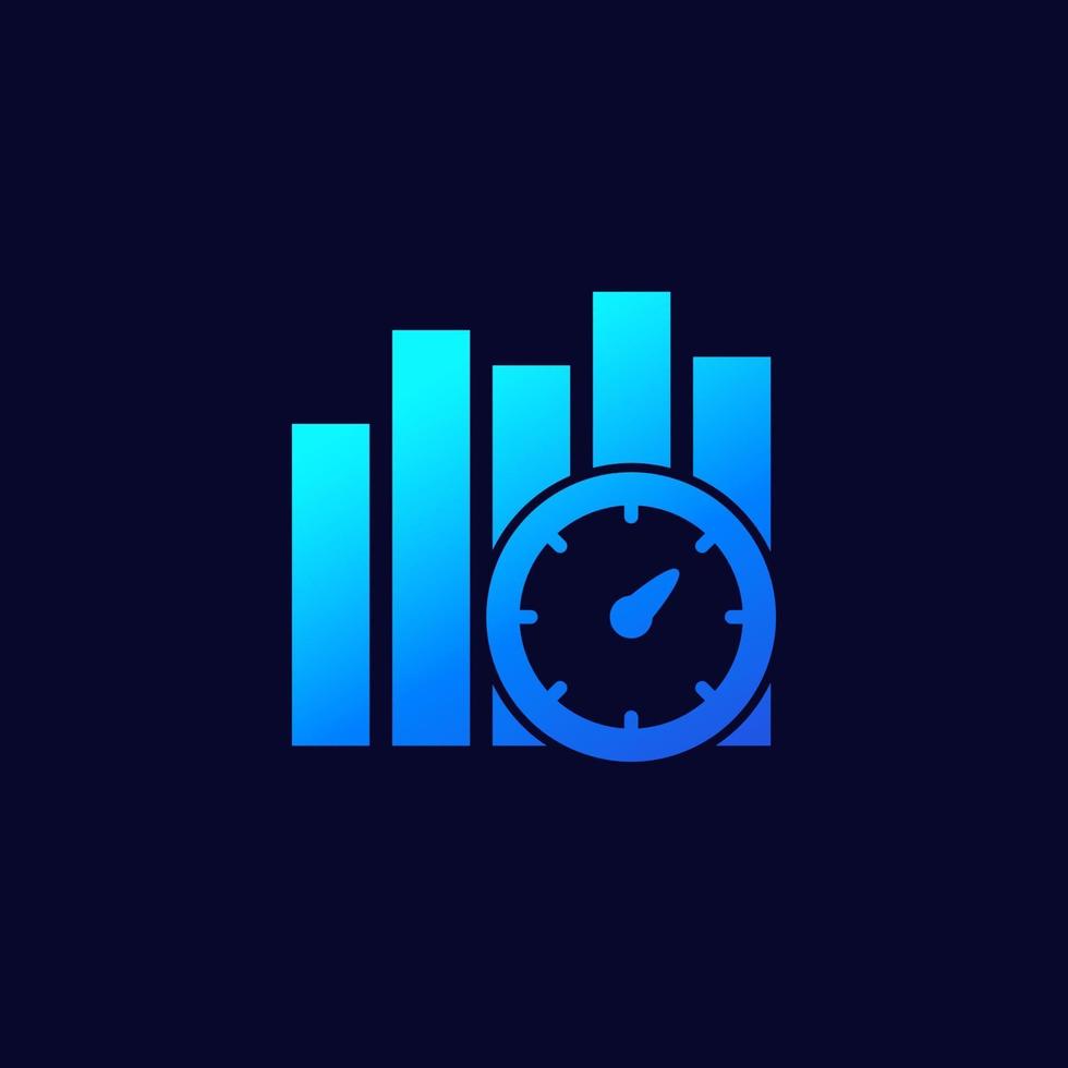 performance indicator icon for web vector