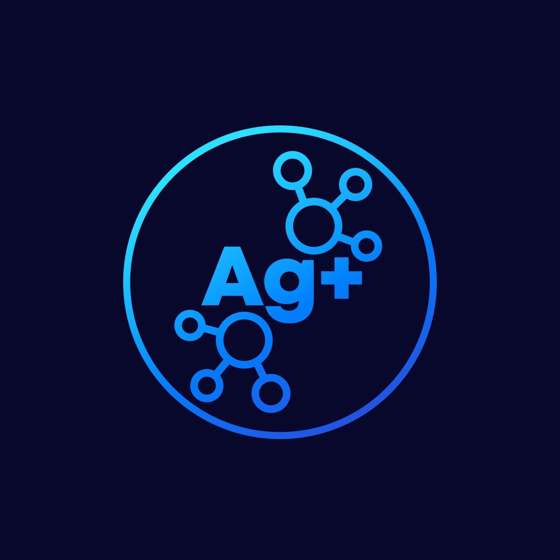 Silver ions vector icon on dark 2565663 Vector Art at Vecteezy