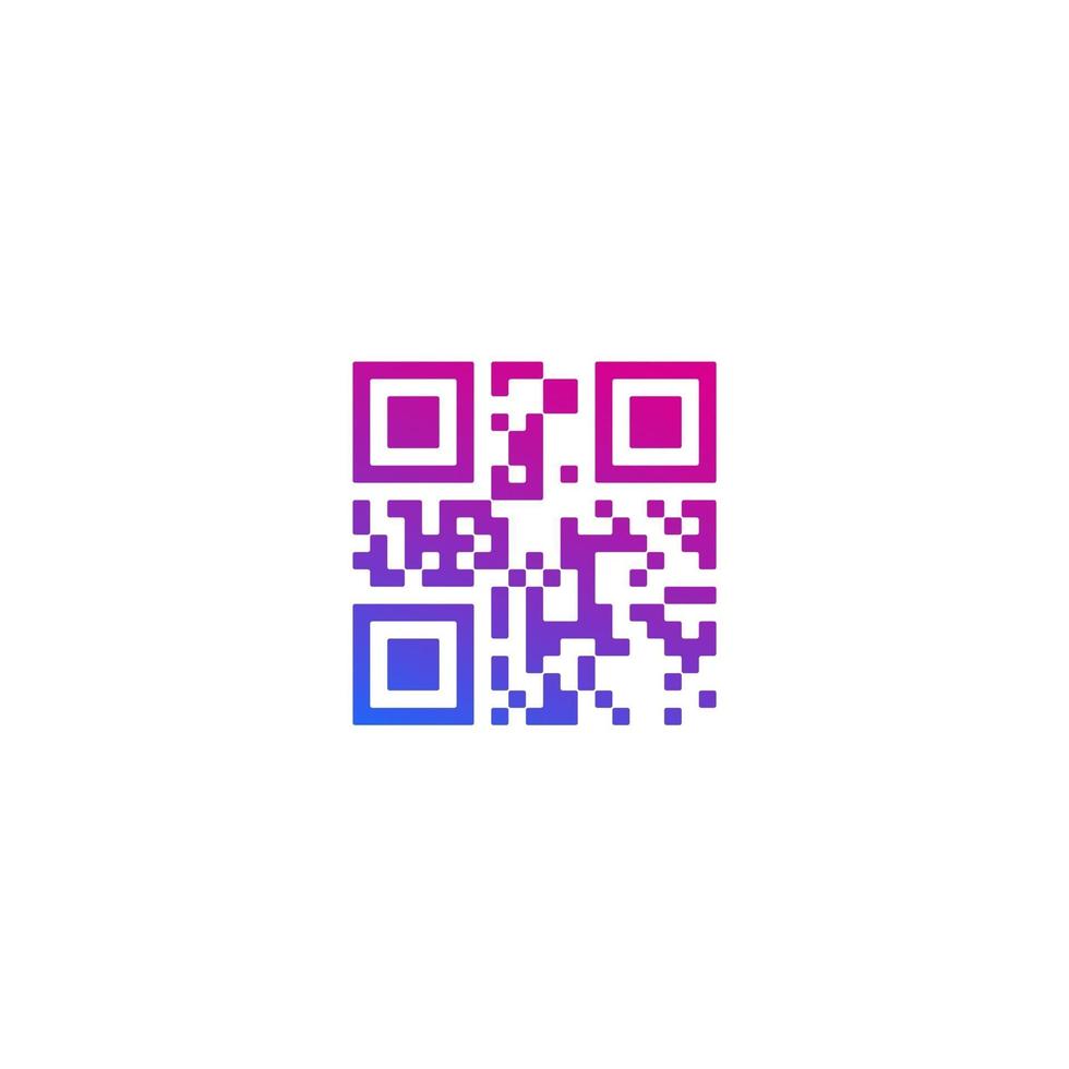 QR code on white vector