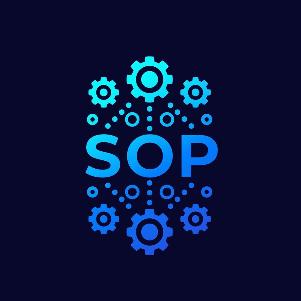 concepto de vector de procedimiento operativo estándar de icono de sop