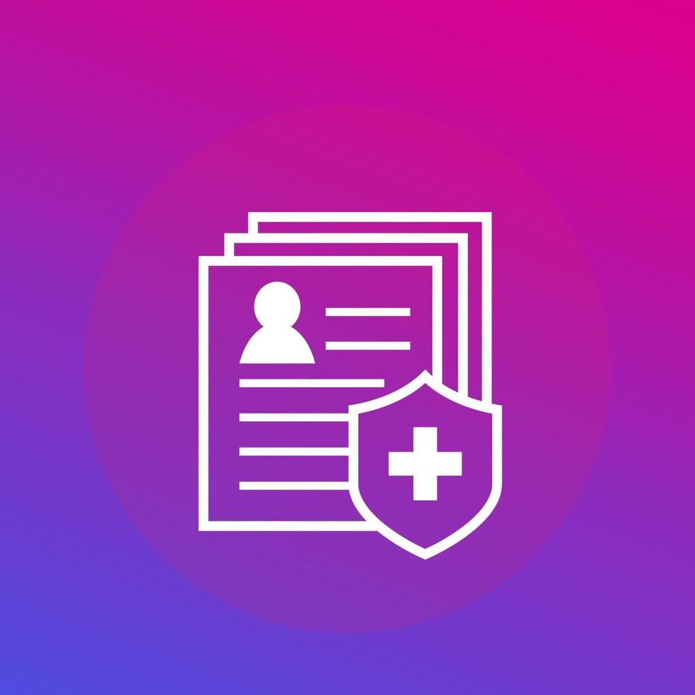 medical insurance icon for web vector