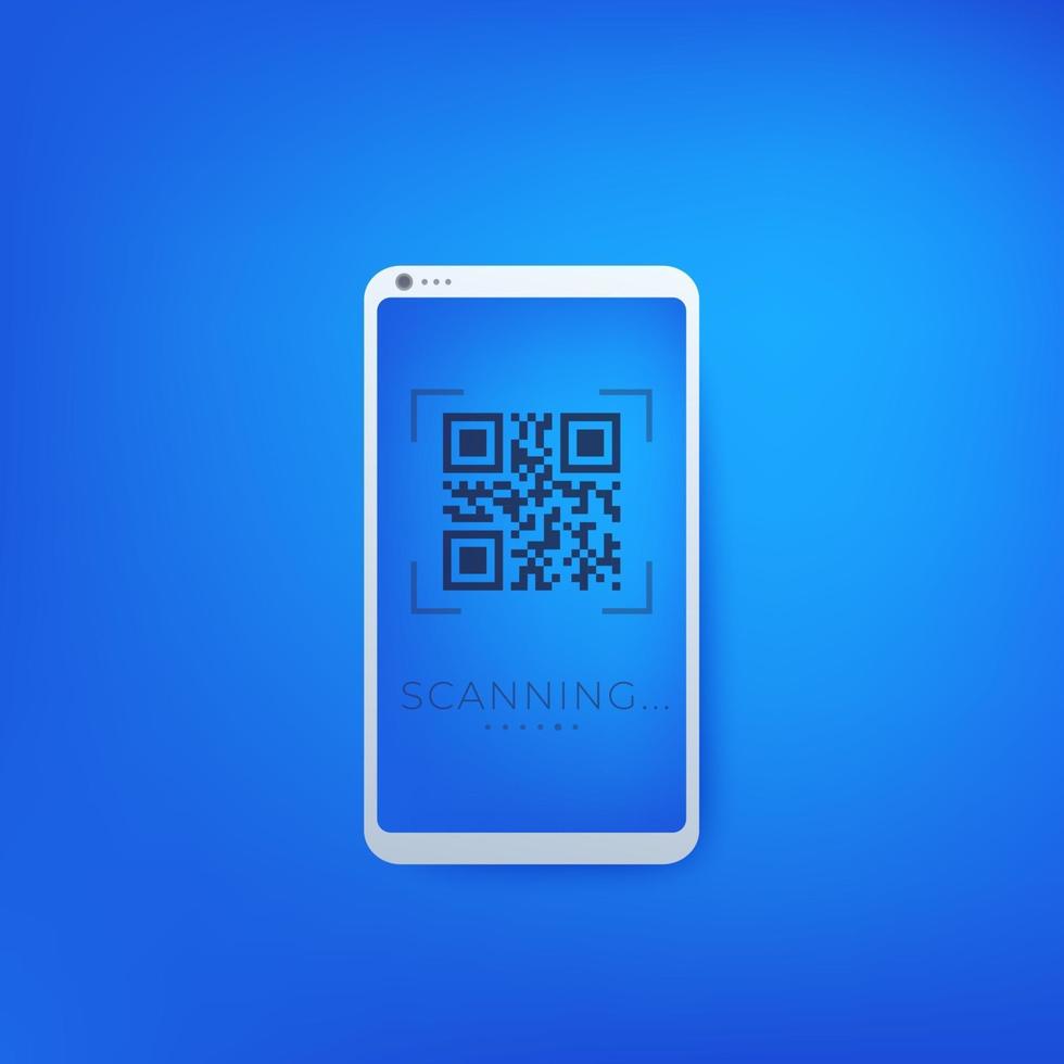 vector de escaneo de código qr