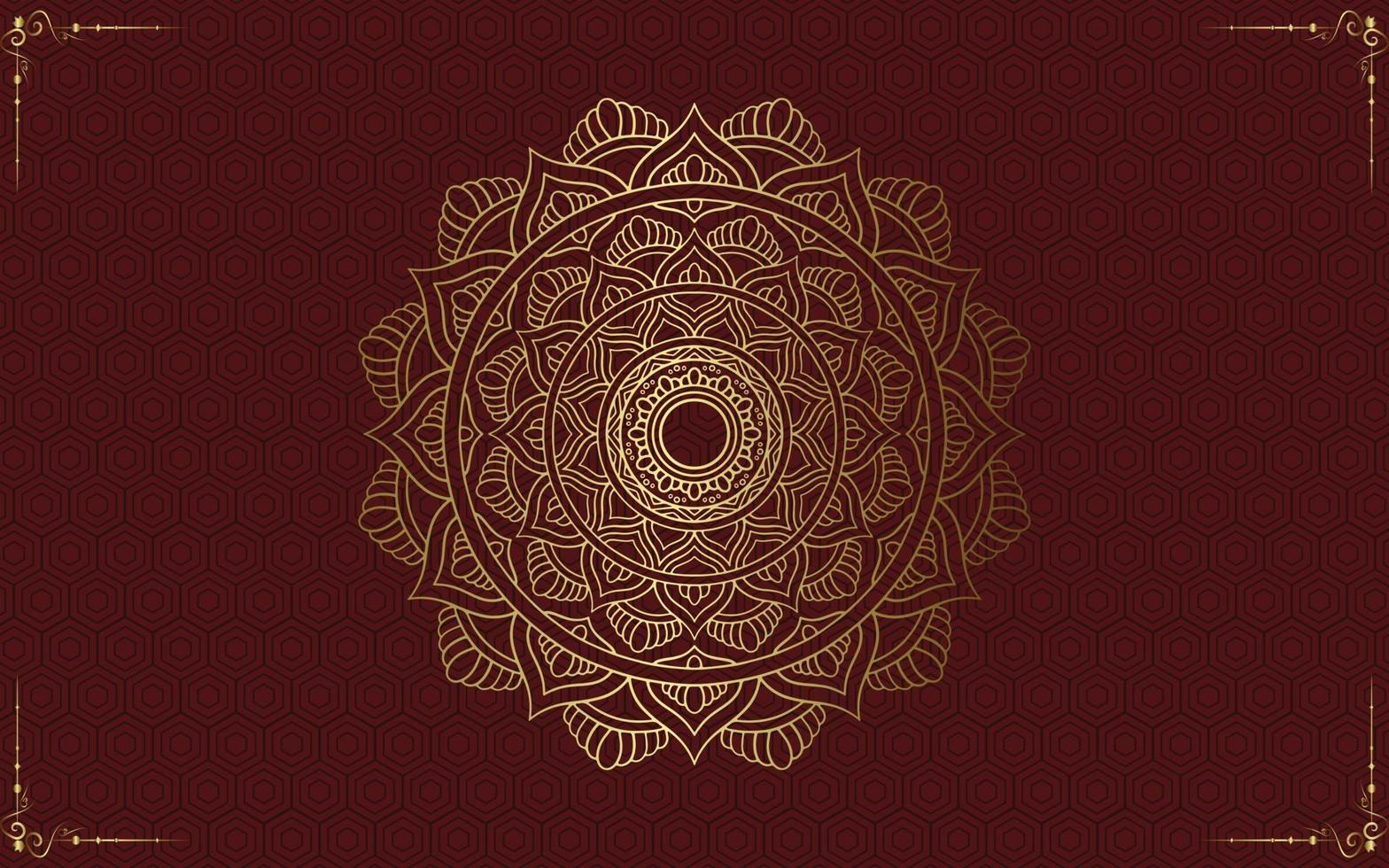 Luxury gold mandala ornate background Pro Vector