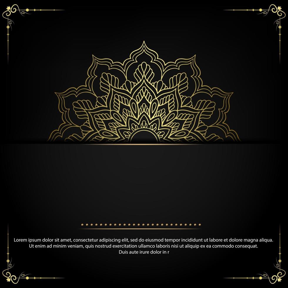 Luxury ornamental mandala background with arabic vector