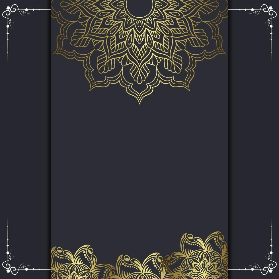 Luxury gold mandala ornate background Pro Vector