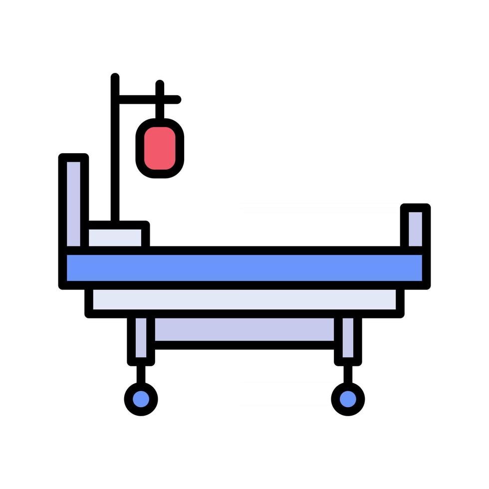 Medical Bed Icon vector