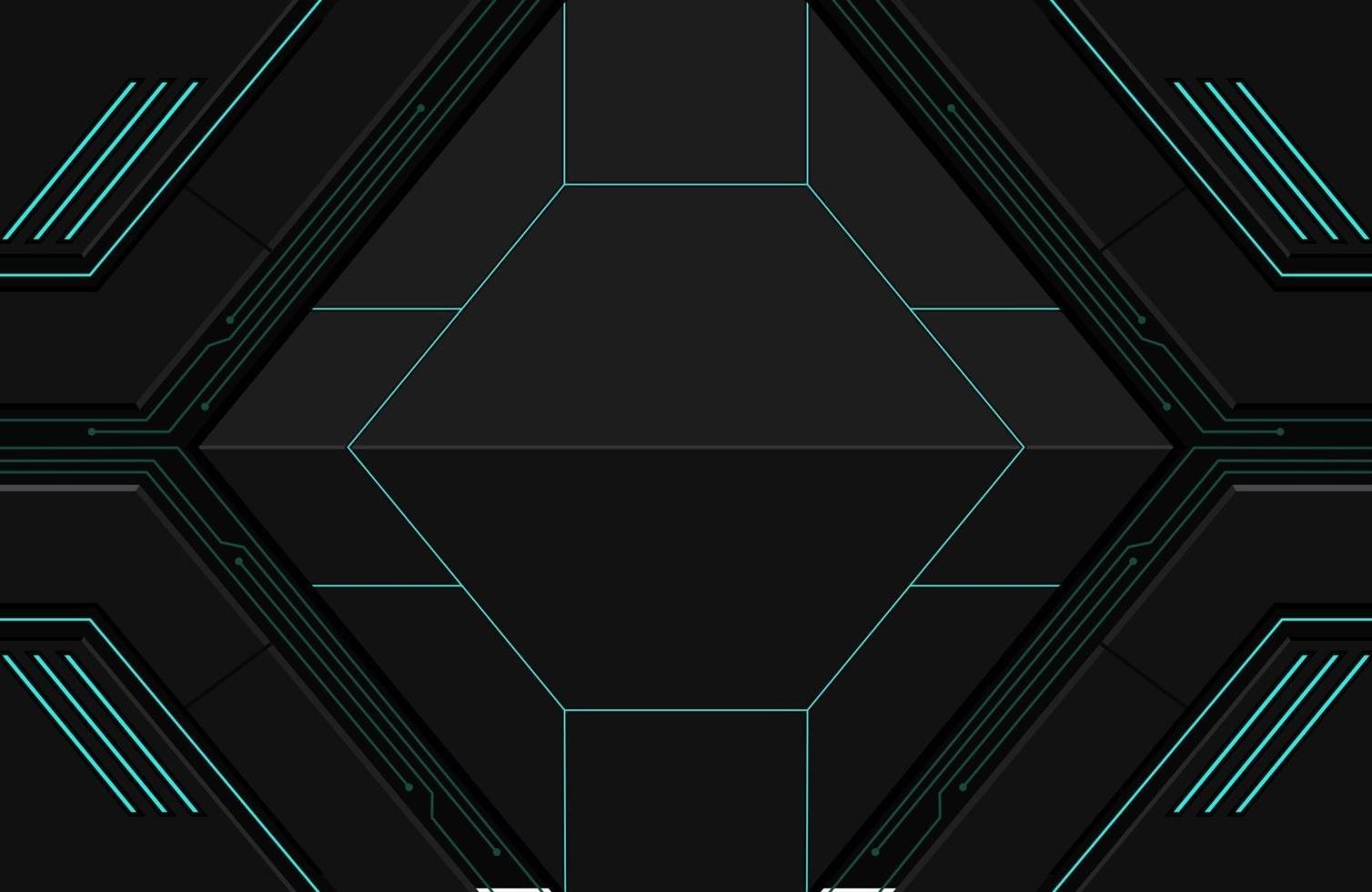 3d realistic dark techno background Illustration Abstract geometric shape modern futuristic vector