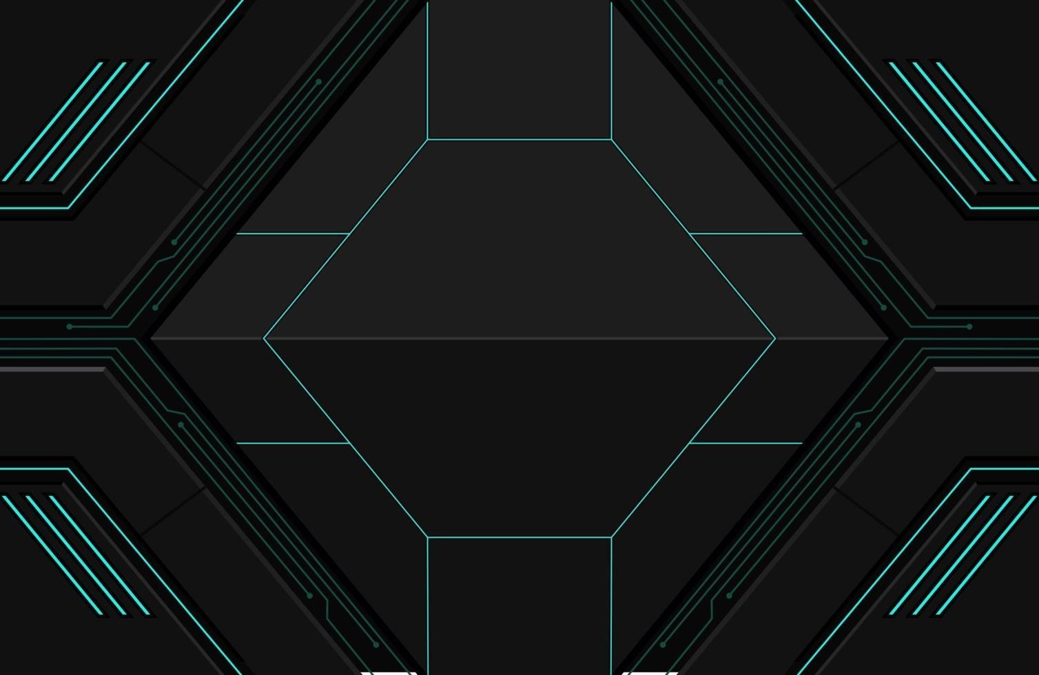 3d realistic dark techno background Illustration Abstract geometric shape modern futuristic vector