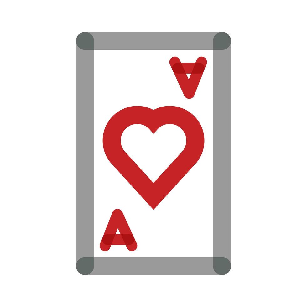 poker card with heart multiply line style vector