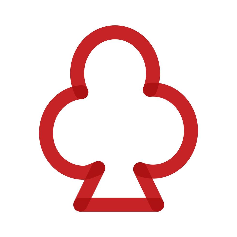 clover poker symbol multiply line style icon vector