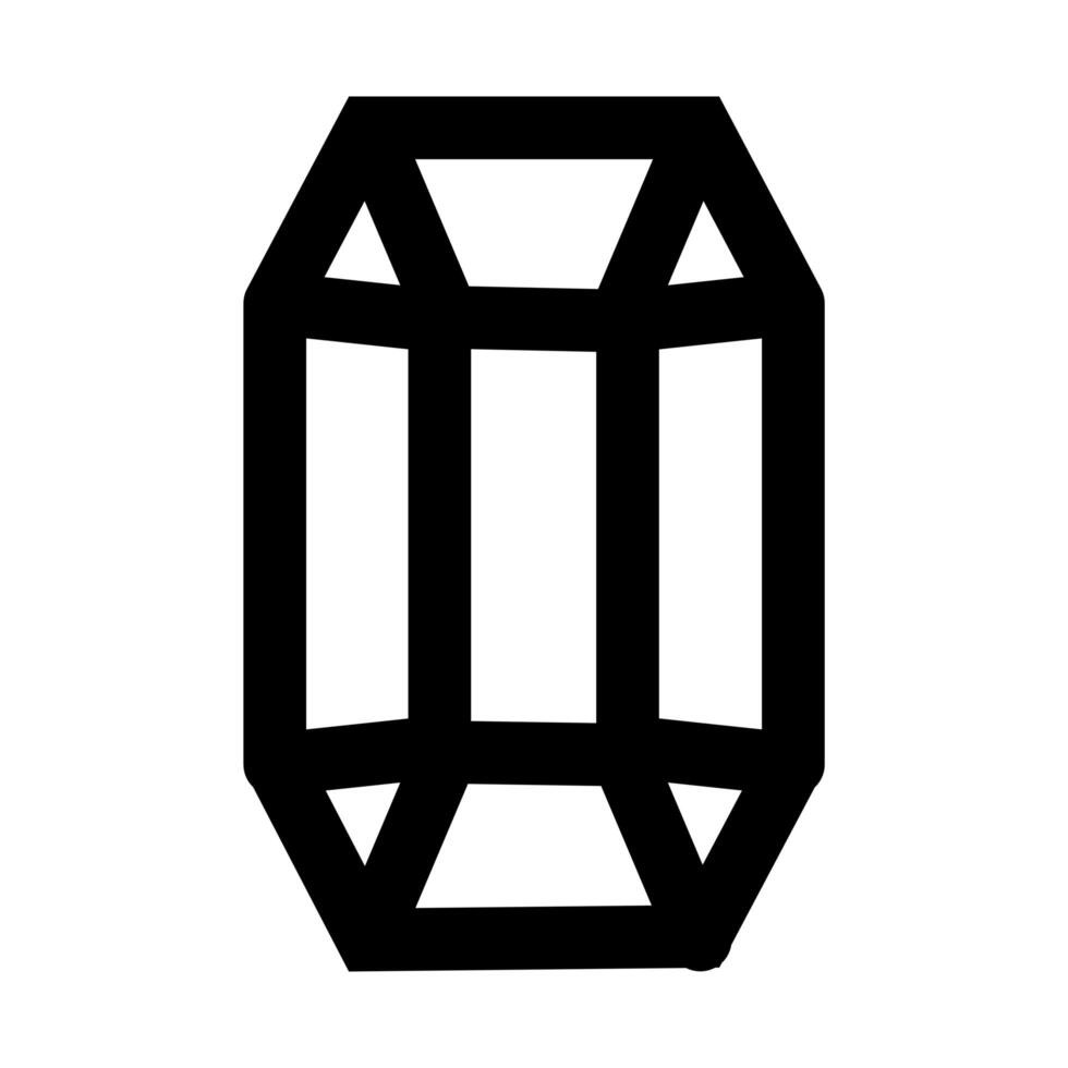 diamond luxury stone line style icon vector