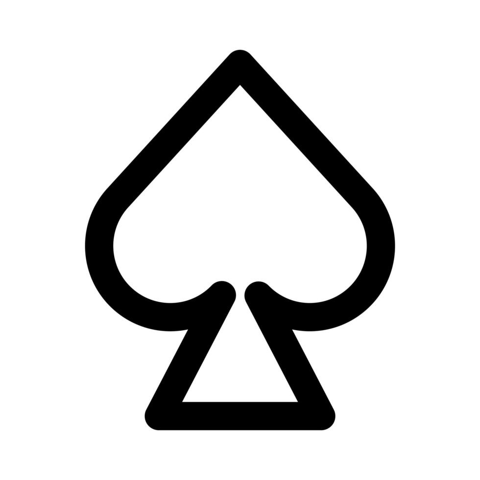 poker ace line style icon vector