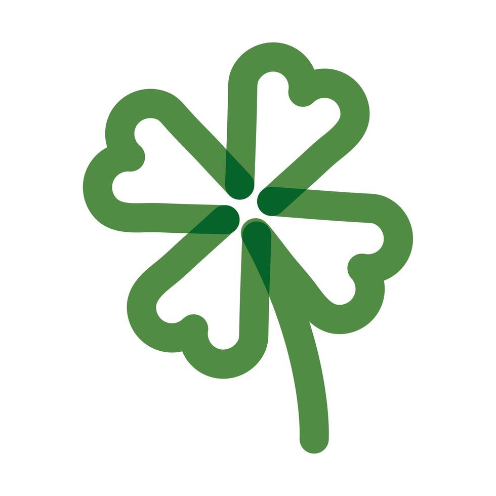 clover poker symbol multiply line style icon vector