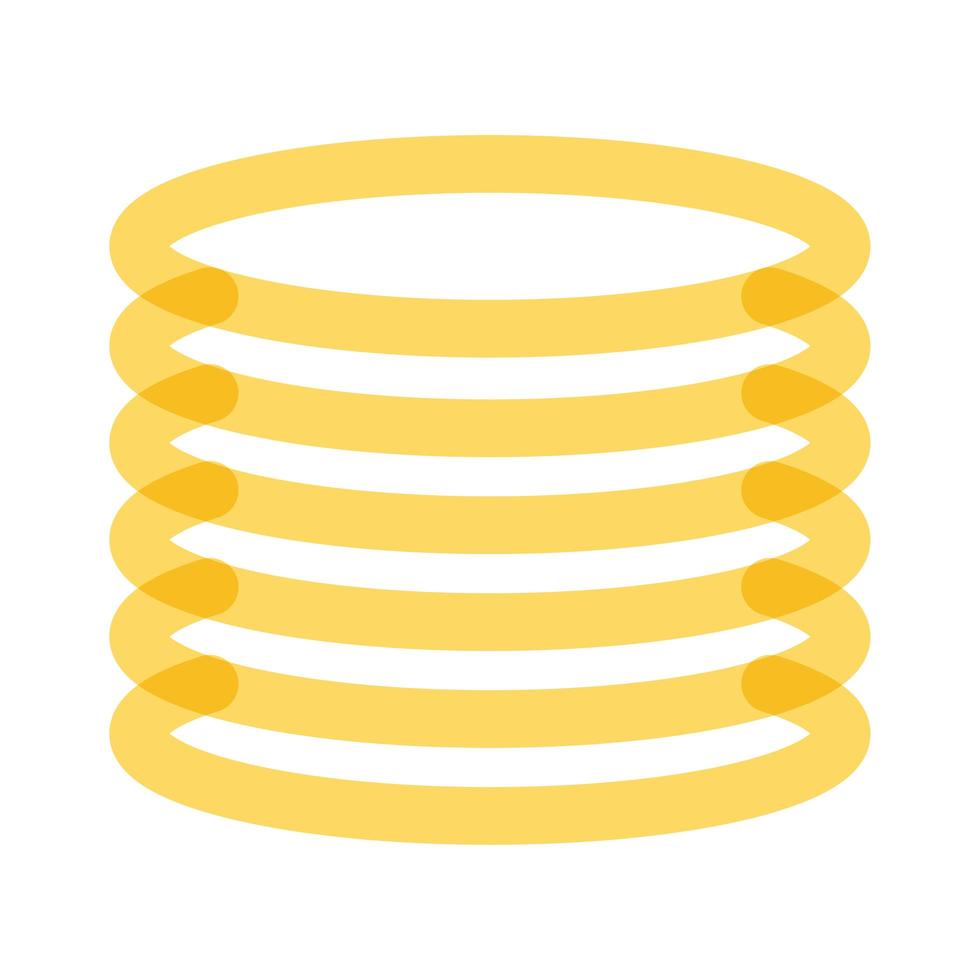 pile coins money dollars multiply line style icon vector