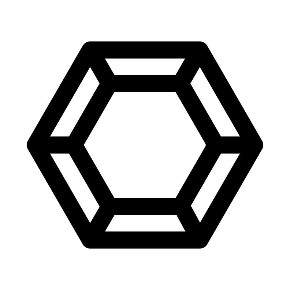 diamond luxury stone line style icon vector