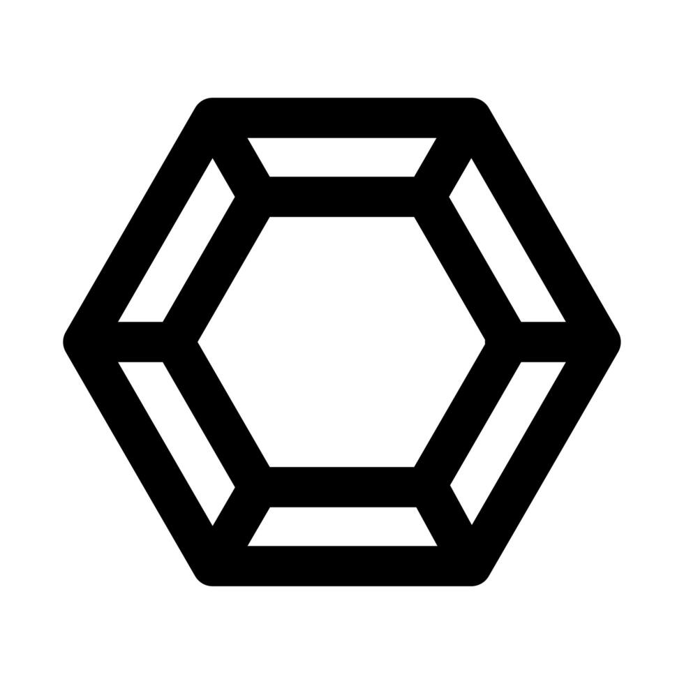 icono de estilo de línea de piedra de lujo de diamante vector