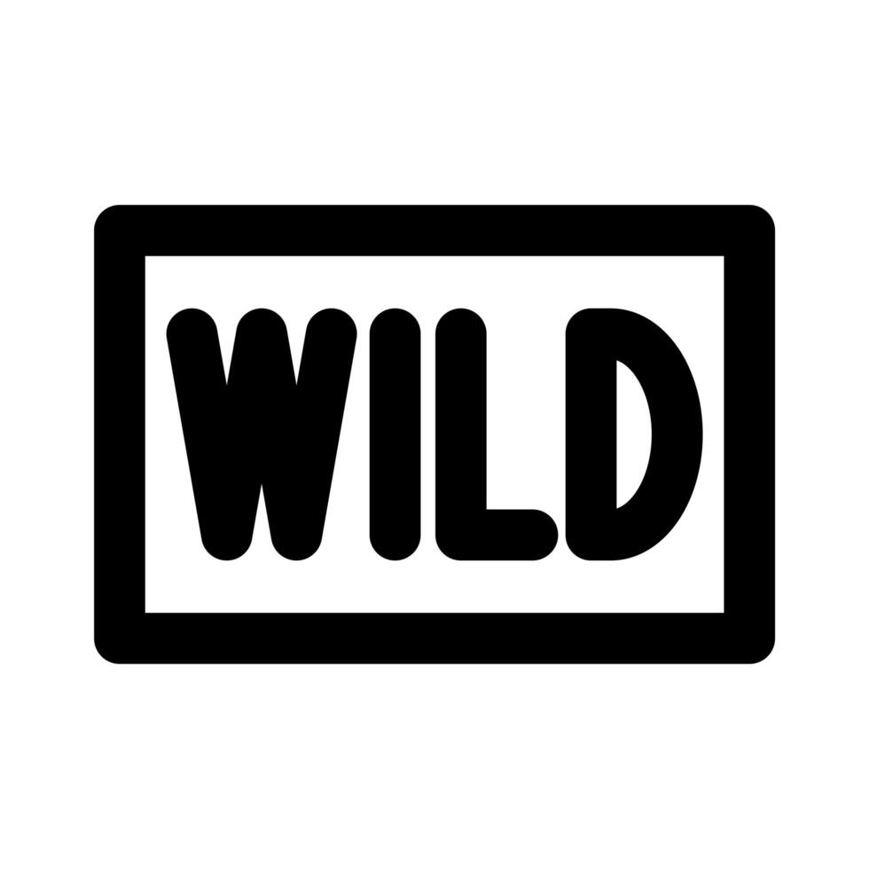 wild light signal line style icon vector